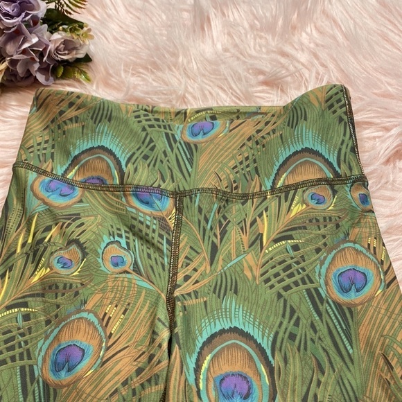 MUMU Moves SMYM Peacock Feather High Rise Leggings sz S - Picture 4 of 8